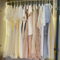 四季の青い夏の新型の甘くて優しい風のアンドロメダの花のワンピースのフレンチスカートの卸売りの婦人服の商品の供給源