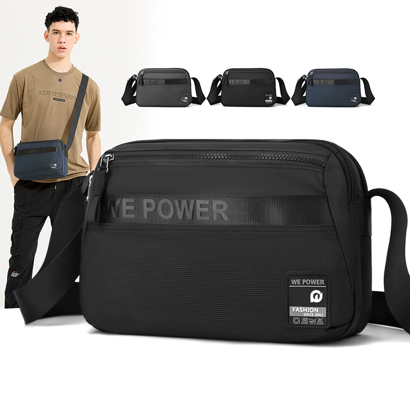 WEPOWER nueva moda bolsa de hombro casual, bolsa de hombro para hombres, bolsa de hombro ligera, bolsa de hombro cuadrada, simple bolsa de hombro