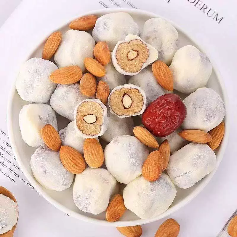 巴旦木奶枣夹心奶酪代发批发250g办公零食好吃到停不下来香酥红枣