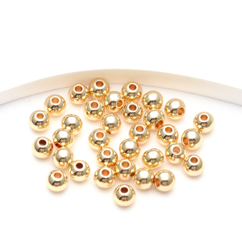 18K Color-Preserving Small Gold Beads Copper Beads Solid Smooth Round Beads Loose Beads DIY Handmade Beaded Bracelet Spacer Bead Jewelry Accessories 18K Color-Preserving Small Gold Beads Copper Beads Solid Smooth Round Beads Loose Beads DIY Handmade Beaded Bracelet Spacer Bead Jewelry Accessories