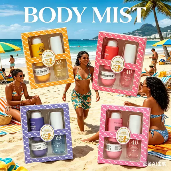 Cross-border bestseller: Rio de Janeiro, Brazil/Summer body lotion, shower gel, perfume spray, long-lasting fragrance, Brazilian set