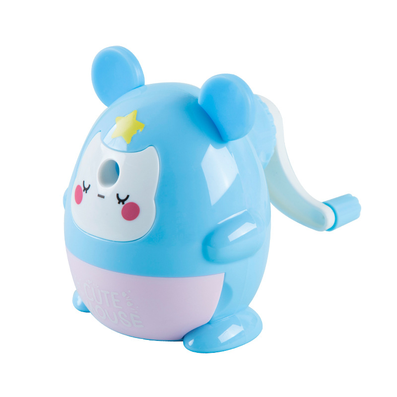 Youxiang Sacapuntas de acero de aleación cuchillo núcleo sacapuntas Sacapuntas de lápiz de manivela para niños Sacapuntas de lápiz de dibujos animados de papelería de Estudiante