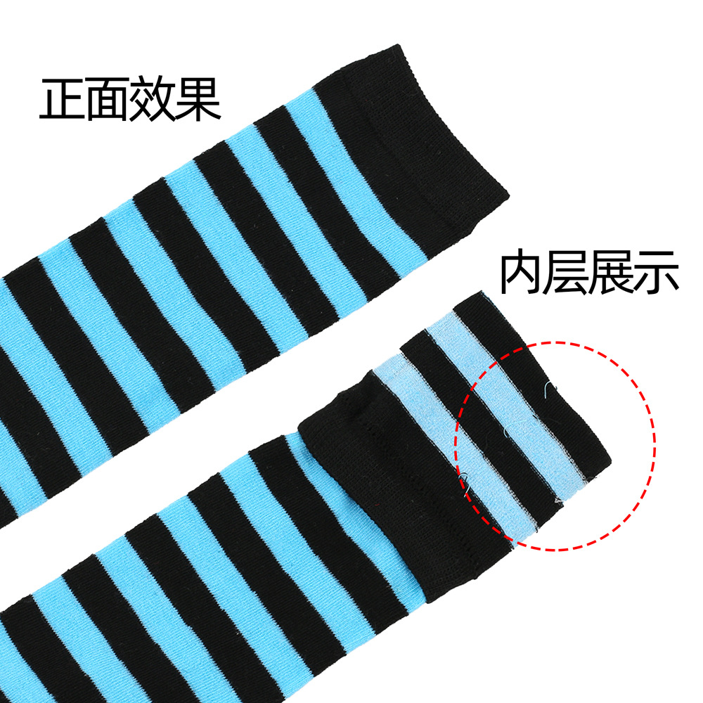 Gestreifte Kniestrümpfe Damen Damen Japanisch Harajuku Kreative COSPLAY Baumwolle Kalb Mid-Tube Socken Schwarz Weiß Rosa Weibliche Sox – Detail 13