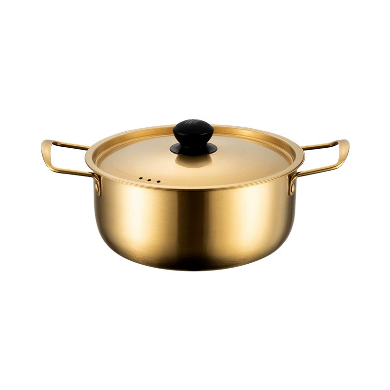 Stainless steel Korean ramen pot, 18/20/22 cm, induction & gas compatible