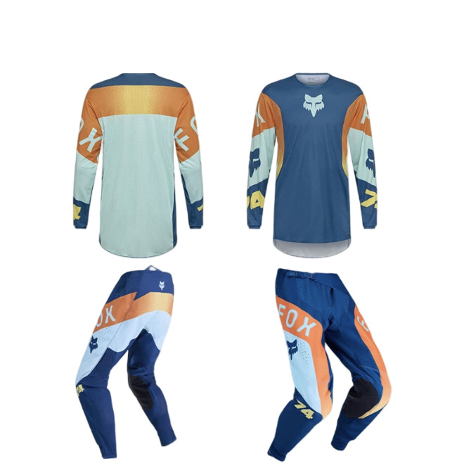 New Fox Downhill Suit Bicycle Motorcycle Cycling Suit Breathable Quick-Drying Off-Road T-Shirt Cross-Border Export