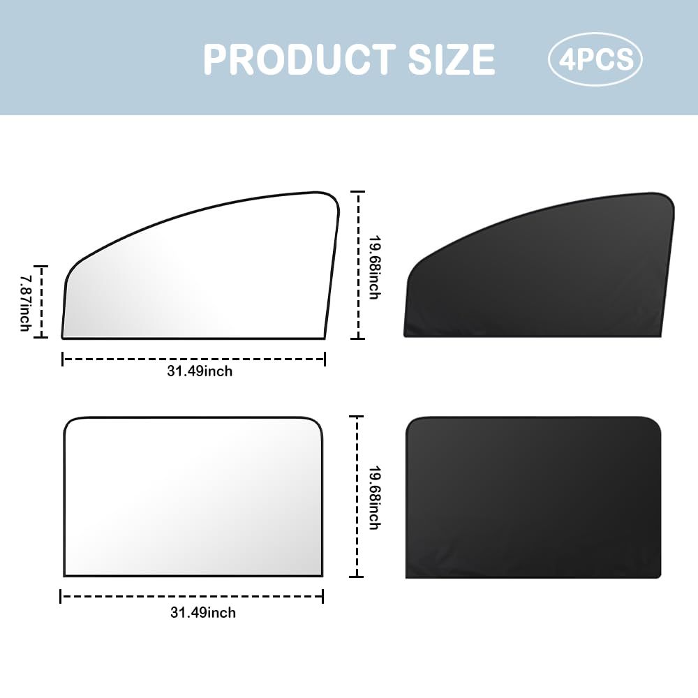 Universal Interior Diamond Pattern Car Sunshade Magnetic Rear Child Sun Protection Heat Insulation Sunshade Car Sunshade