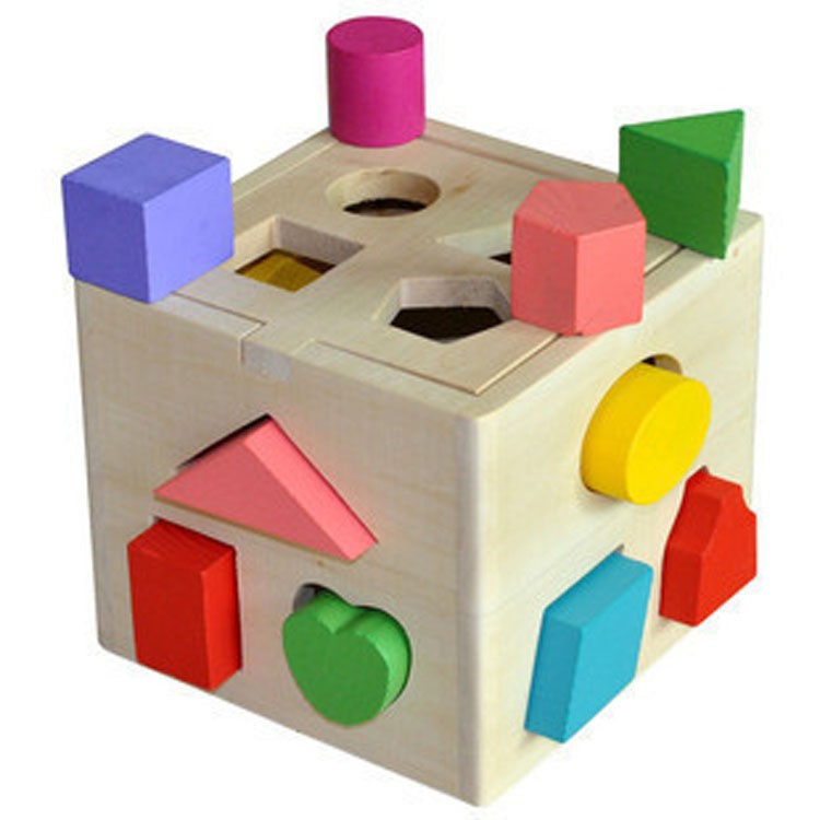 Caja de inteligencia, bloques de construcción, diez o tres agujeros, iluminación para bebés, cognición porosa, caja de forma geométrica tridimensional, juguetes para niños
