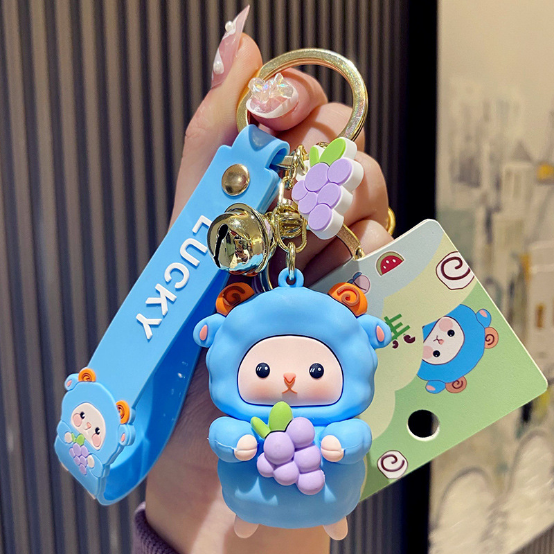 Оригинальная блеющая овца - темно-синяя, обнимающая виноград.