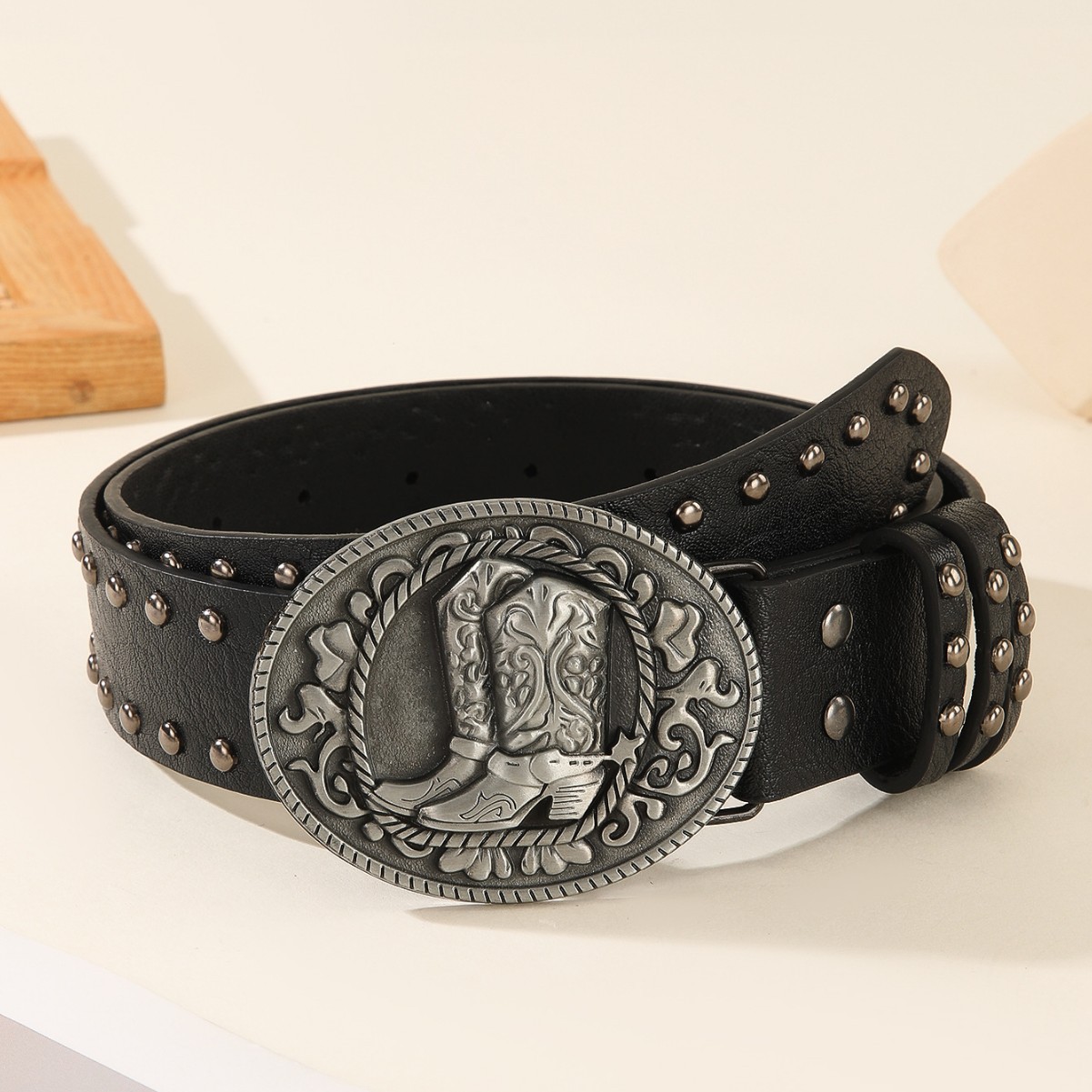 New Trend Belt Fashion Personality Willow Spikes Youth Belt Punk Snap Pants Belt Spot Wholesale_viptrois.com