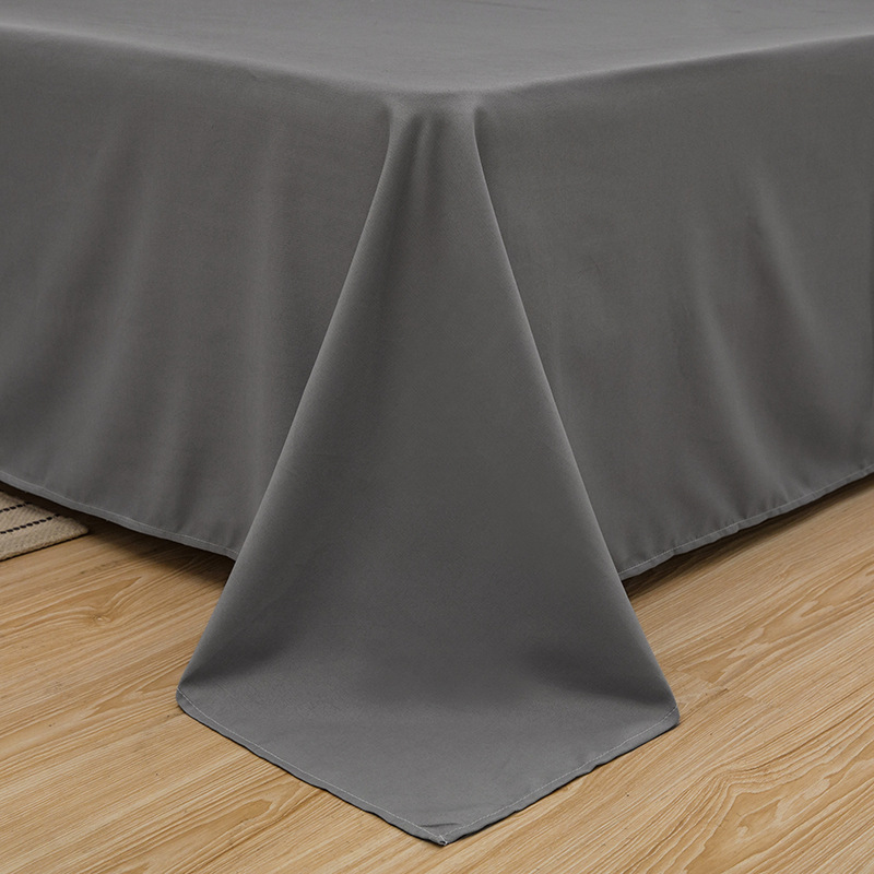 Simple Solid Color Washed Cotton Bed Sheet, Fitted Sheet, Quilt Cover for Student Dormitory, Export, Supermarket, Convenience Store, Meituan Delivery, Certificate of Conformity