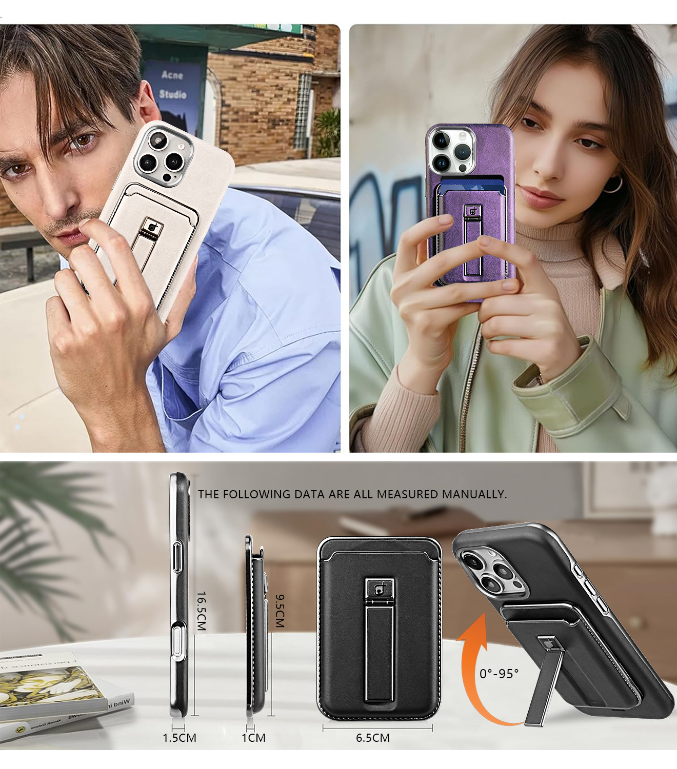 Ốp lưng da từ tính cao cấp có khe đựng thẻ cho iPhone 16/17 Pro Max — Mẫu thẻ hút từ tính [màu nâu thanh lịch], Mẫu thẻ hút từ tính [Moka nâu], Mẫu thẻ hút từ tính [đen quý phái], Mẫu thẻ hút từ tính [màu đỏ] chi tiết 4