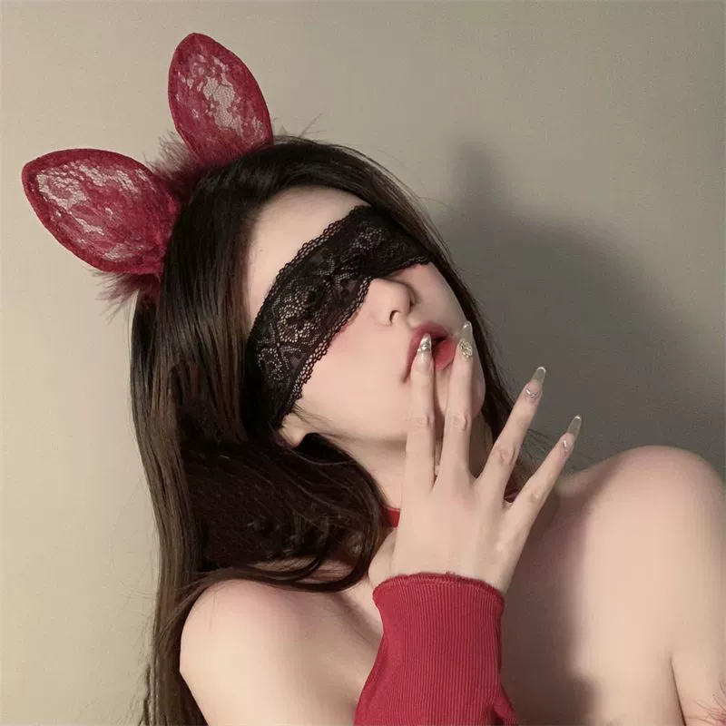 Повязка на голову, маска для сна, вуаль, sexy аксессуар для волос, косплей, интернет-знаменитость