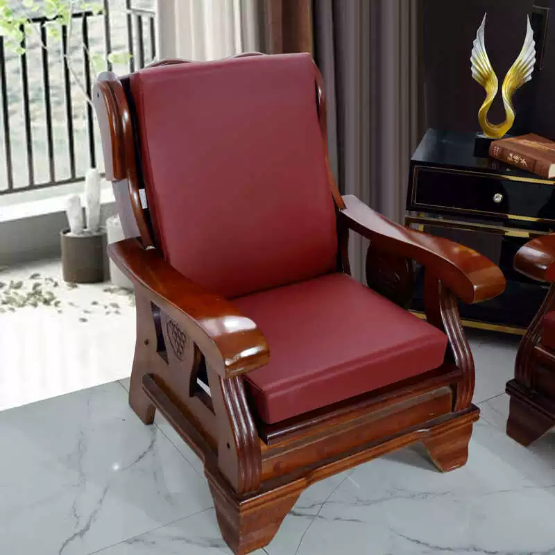 Подушка для дивана из массива дерева со спинкой, утолщенное качество, старомодная губка, весенне-осеннее кресло, цельный китайский стиль.