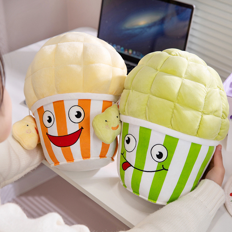 Internet popularidad palomitas de maíz juguetes de peluche aperitivos almohada muñecas chicas muñecas creativas regalos de cumpleaños