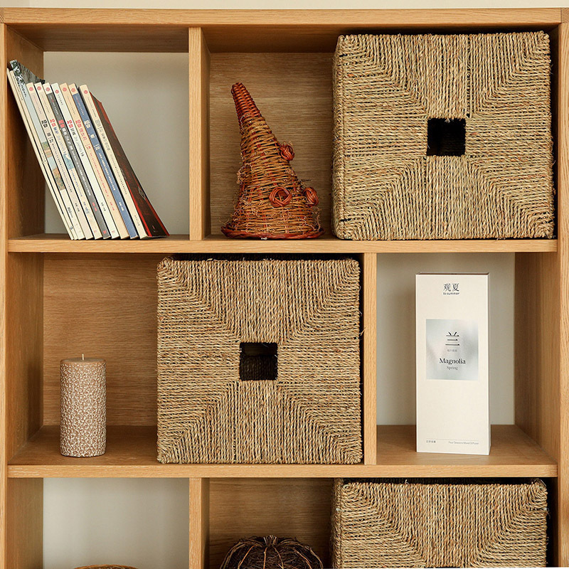 Cesta de almacenamiento de gabinete a cuadros de ratán de Amazon Cesta de almacenamiento plegable caja de almacenamiento extraíble Cesta de almacenamiento de ropa de dormitorio Almacenamiento de cajón