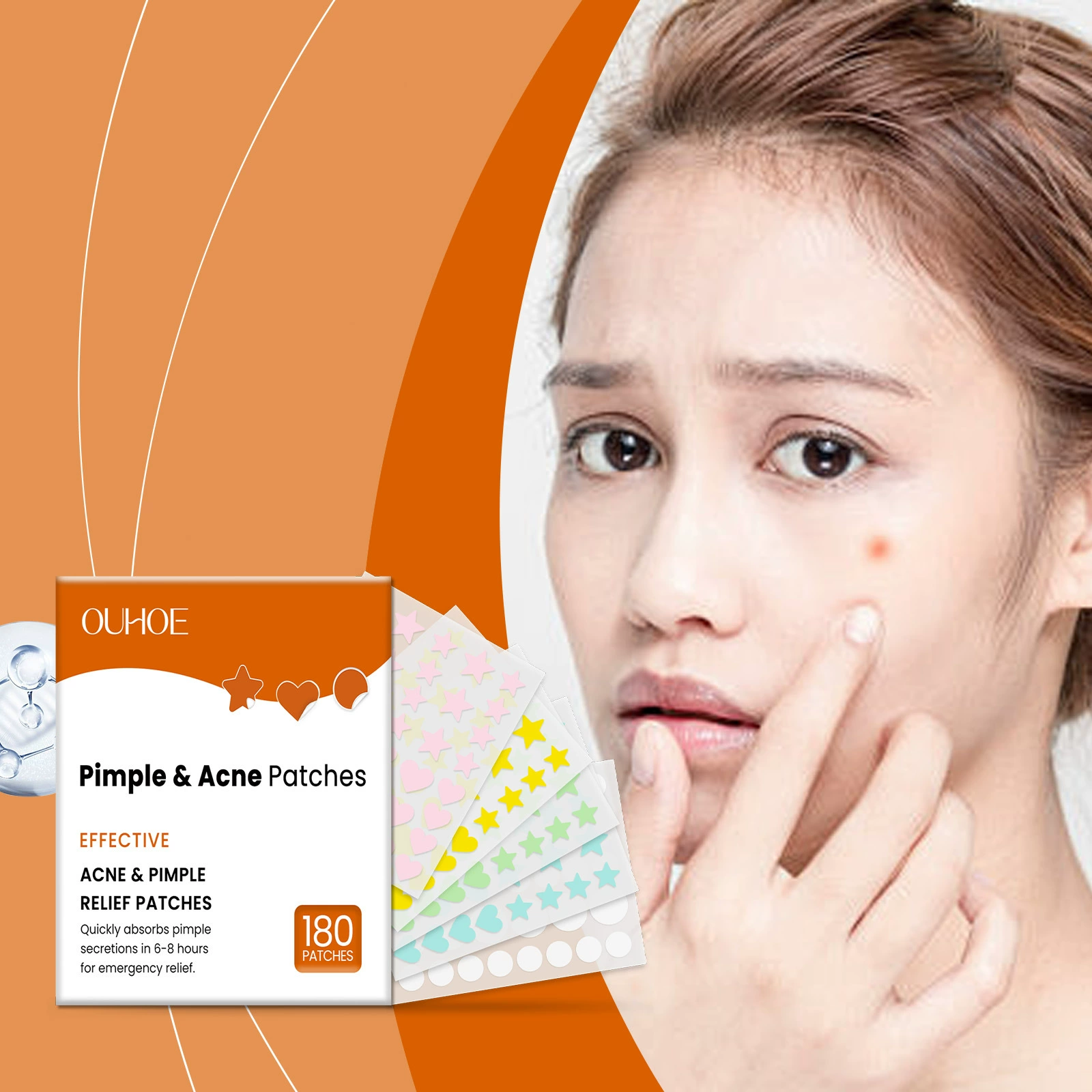 OUHOE наклейка от прыщей на лице Уход за кожей лица Уход за кожей лица Очистка от прыщей на лице
