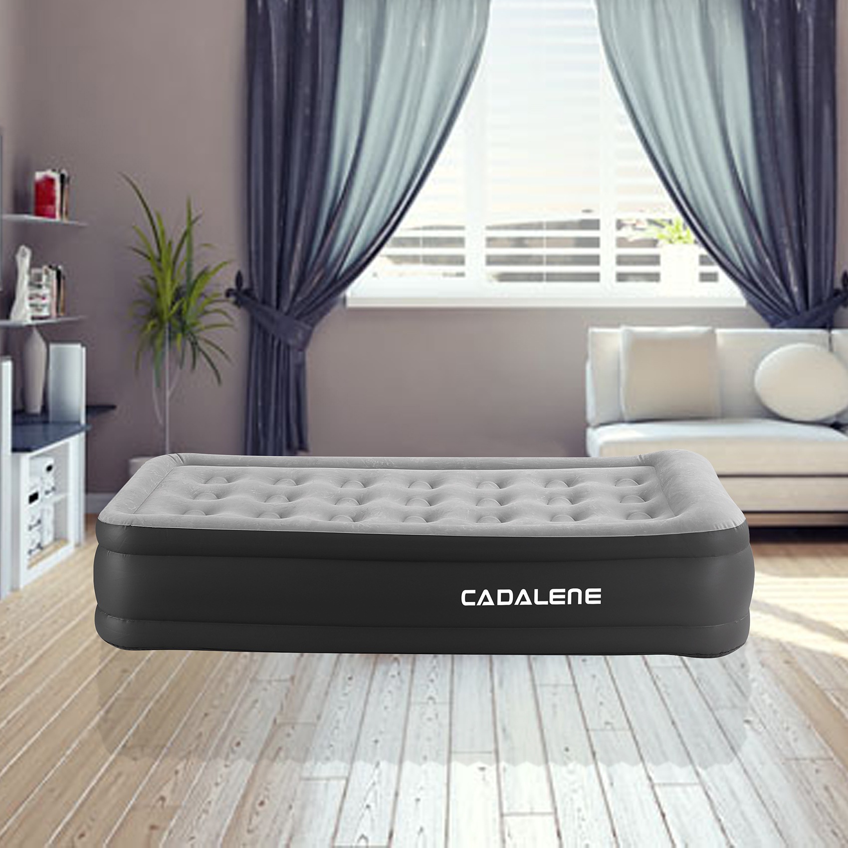 Built-in pump air mattress, air bed, household one-click inflatable and deflated outdoor folding inflatable bed