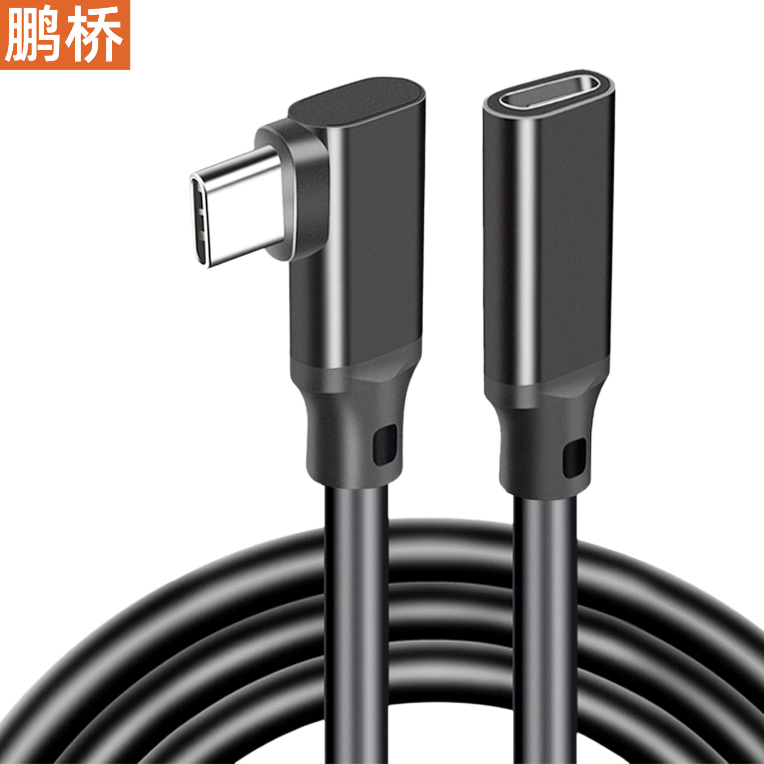 Cable de extensión tipo C para codo, macho a hembra, cable de alta velocidad de 20Gbps, cable de proyección de pantalla 8K, estación de acoplamiento para teléfono móvil y ordenador, cable VR