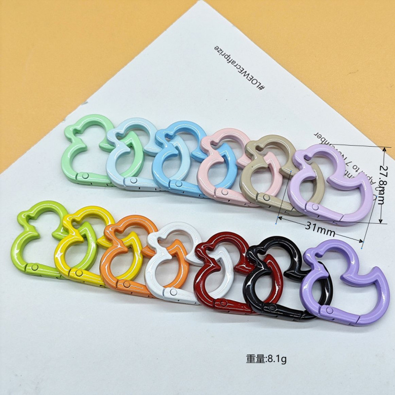 スプリングリングキャンディーカラースプリングバックルアクセサリーカラフルな愛ペイントブックリングカードリングキーホルダーオープン diy ジュエリー|undefined