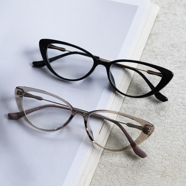Retro Cat Eye Glasses Frames For Women Small Tr90 Stylish Specs_voghion.com