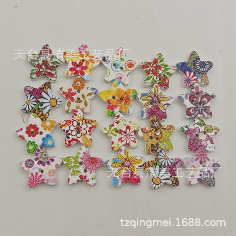 1,75 cm flores y plantas de fondo blanco estrella de cinco puntas flores y plantas pintadas de fondo blanco mezcla estrella de cinco puntas 100 por paquete