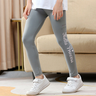 2022 Thin Girls' Leggings High Elastic Slim Shark Pants Big Children's Riding Sports Pants Yoga Dance Pants