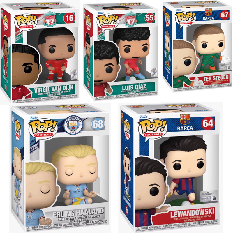 Funko Pop Football Series Lewandowski Haaland Messi Collectible Figure Model Display Piece Funko Pop Football Series Lewandowski Haaland Messi Collectible Figure Model Display Piece