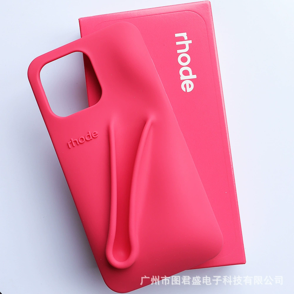 Чехол для телефона (совместим с Apple) для iPhone 13–15, силиконовый с аксессуаром в стиле помады, мягкая защитная накладка