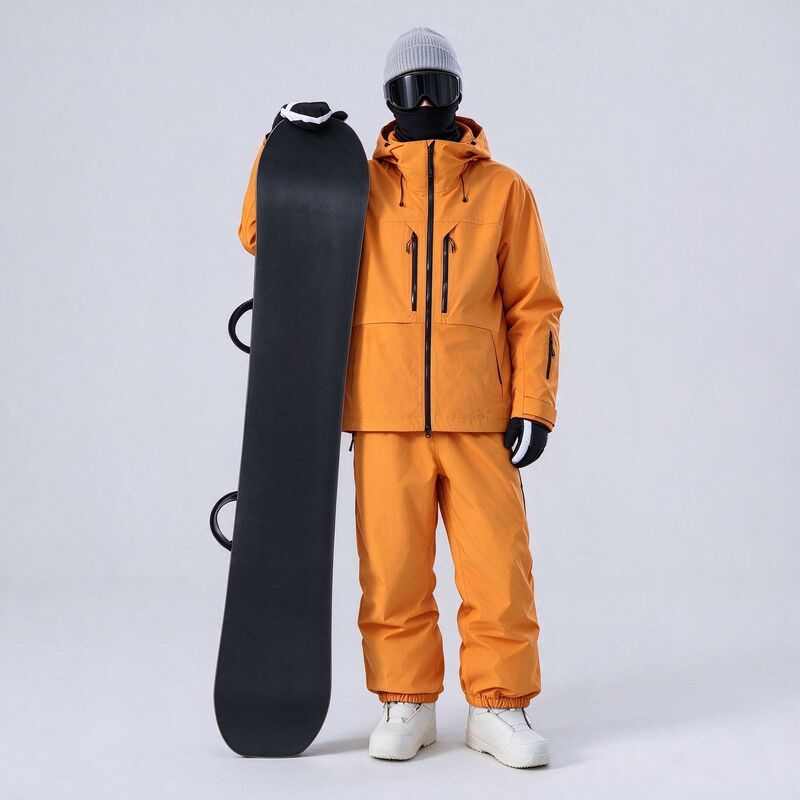 Ski Suit Set for Women and Men, Snowboard Waterproof Thickened Fully Taped Professional Snow Suit Top and Pants Set 3L