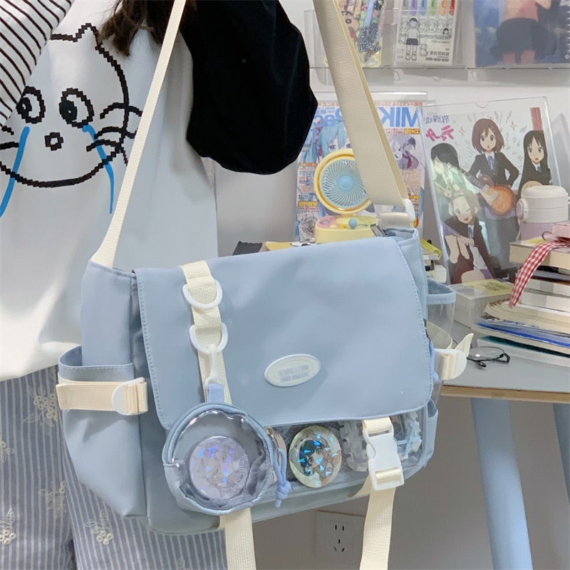 Blue single bag [send small round bag]