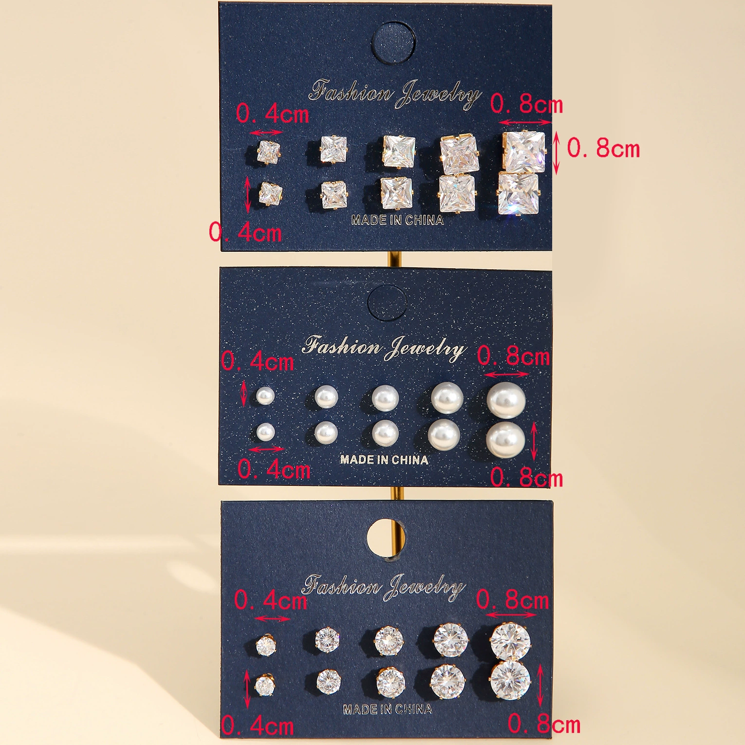 Цирконий, набор, ретро серьги с жемчугом, европейский стиль, 15 пар