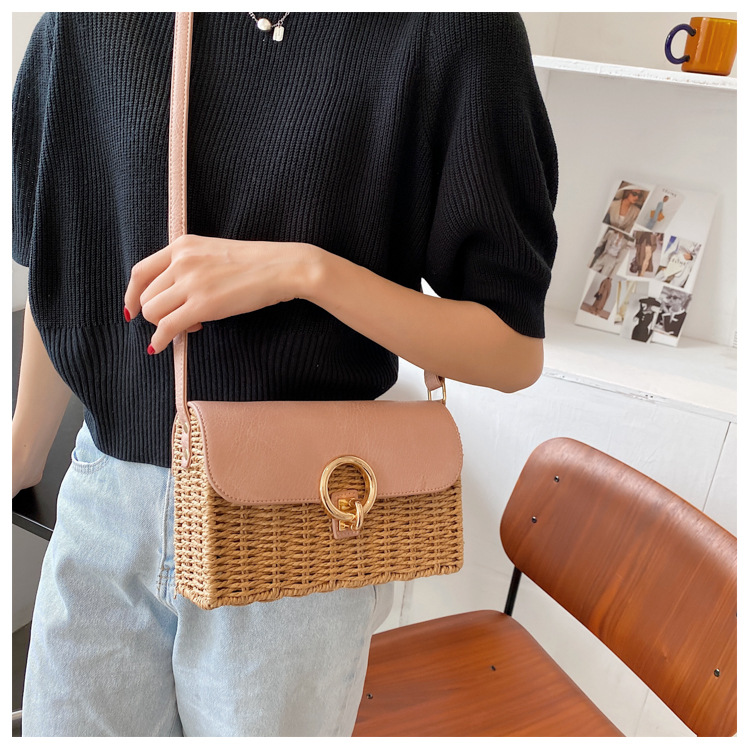 Fashion Straw Woven Square Bag display picture 5