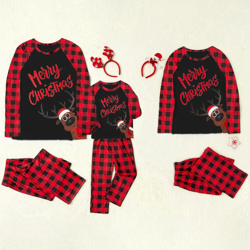 Winter New Holiday 2025 Women's Popular Cartoon Print Christmas Family Matching Outfits Long-Sleeve Casual Suits Order