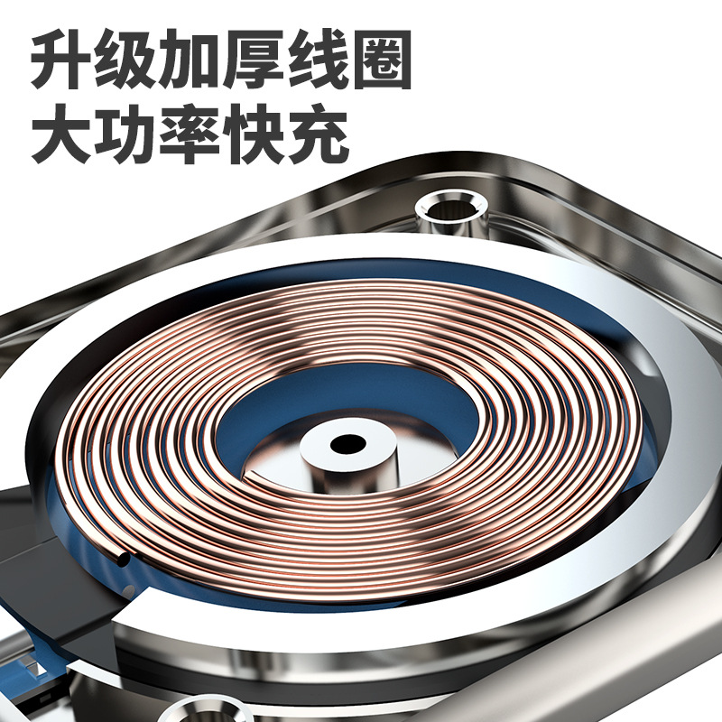 爆款15W车载手机磁吸充电器 适用iphone12无线快充汽车出风口支架