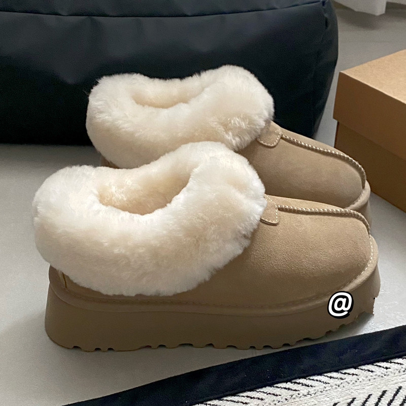 Bottes de neige à semelles épaisses pour femmes, modèle 2026, bottes basses chaudes et épaisses en coton doublées de peau de mouton, nouveau style hivernal U,G,G_voghion.com