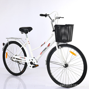 Сверхлегкий универсальный велосипед для взрослых с фарой для школьников подходит для мужчин и женщин, 26 дюймов, подходит для подростков