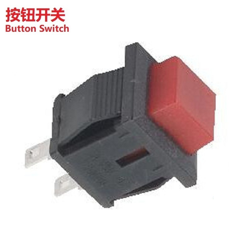 立式电源开关厂销 红色按钮开关 立式按键开关2脚