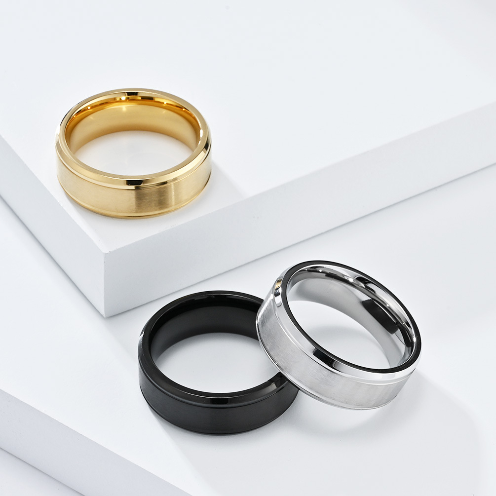 matte ring stainless steel for men and women