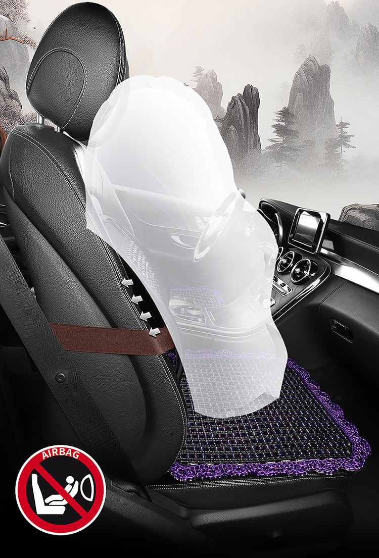 Resin Jade Car Cushion Single-piece Three-piece Set Waist Square Cushion Universal Summer Breathable Massage Cool Seat Cushion