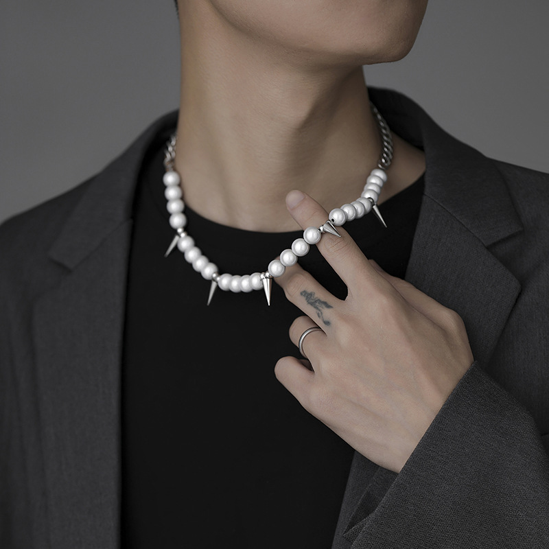 45g Weight Necklace Classification 1 Piece Quantity Daily Occasion Titanium Steel Material Geometric Pattern Unisex Gender Plating Design Fashion Style Fashion Geometric Titanium Steel Plating Unisex Necklace 1 Piece 2