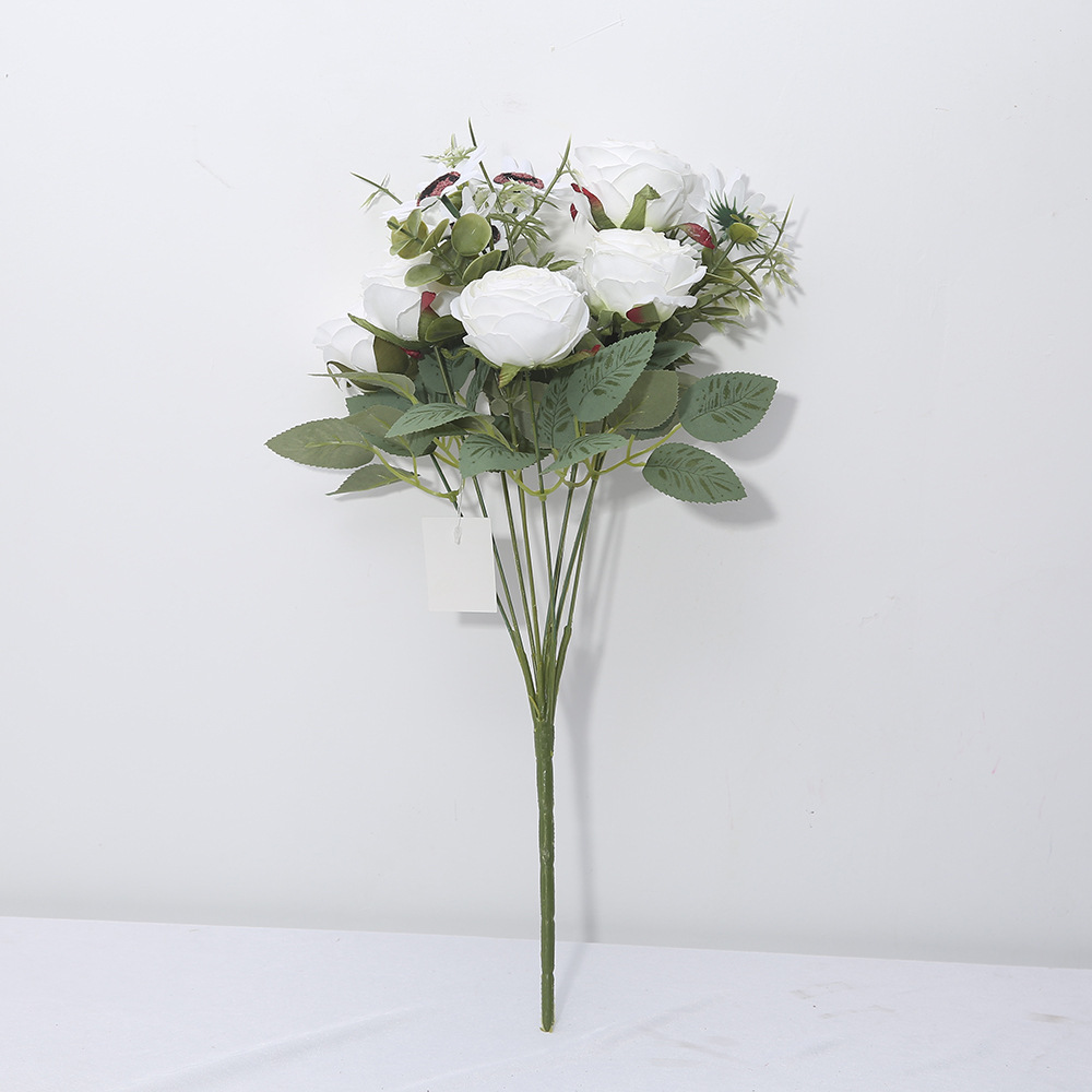 Ramos de flores de simulación europea minorista mayorista Ramos de flores de boda Ramos de props de fotografía Decoración de la sala de estar