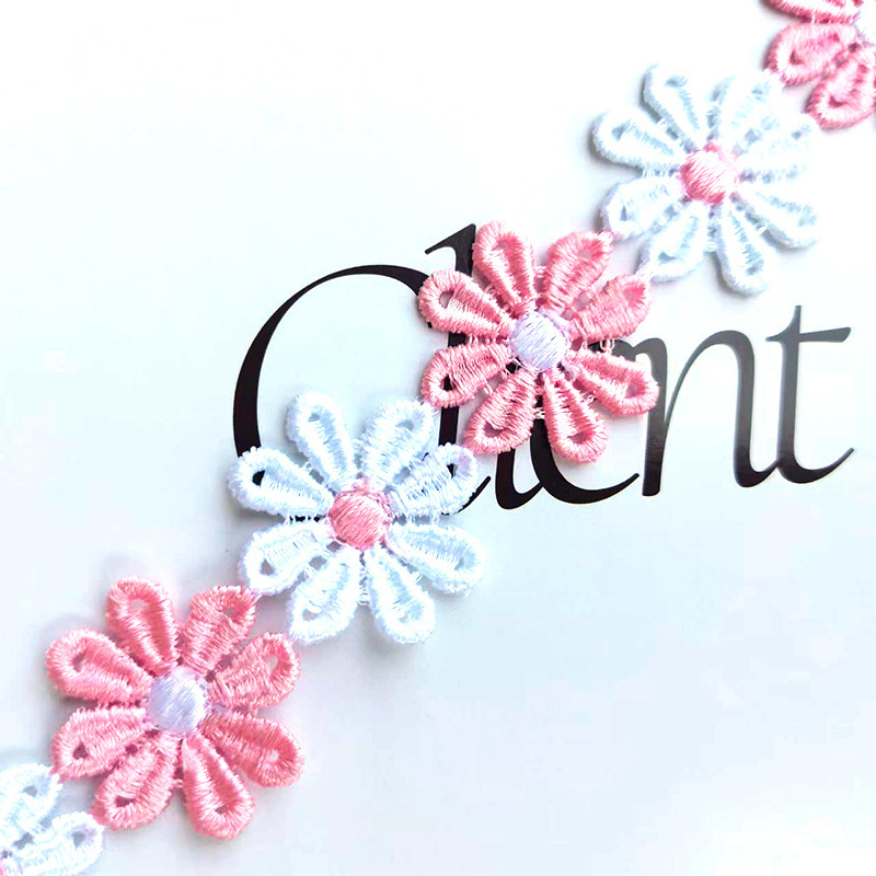 韓国版はよく売れています。2.5cm 6色8弁の水溶レースの刺繍レースの頭飾りのアクセサリーの花diyステッカーです。|undefined