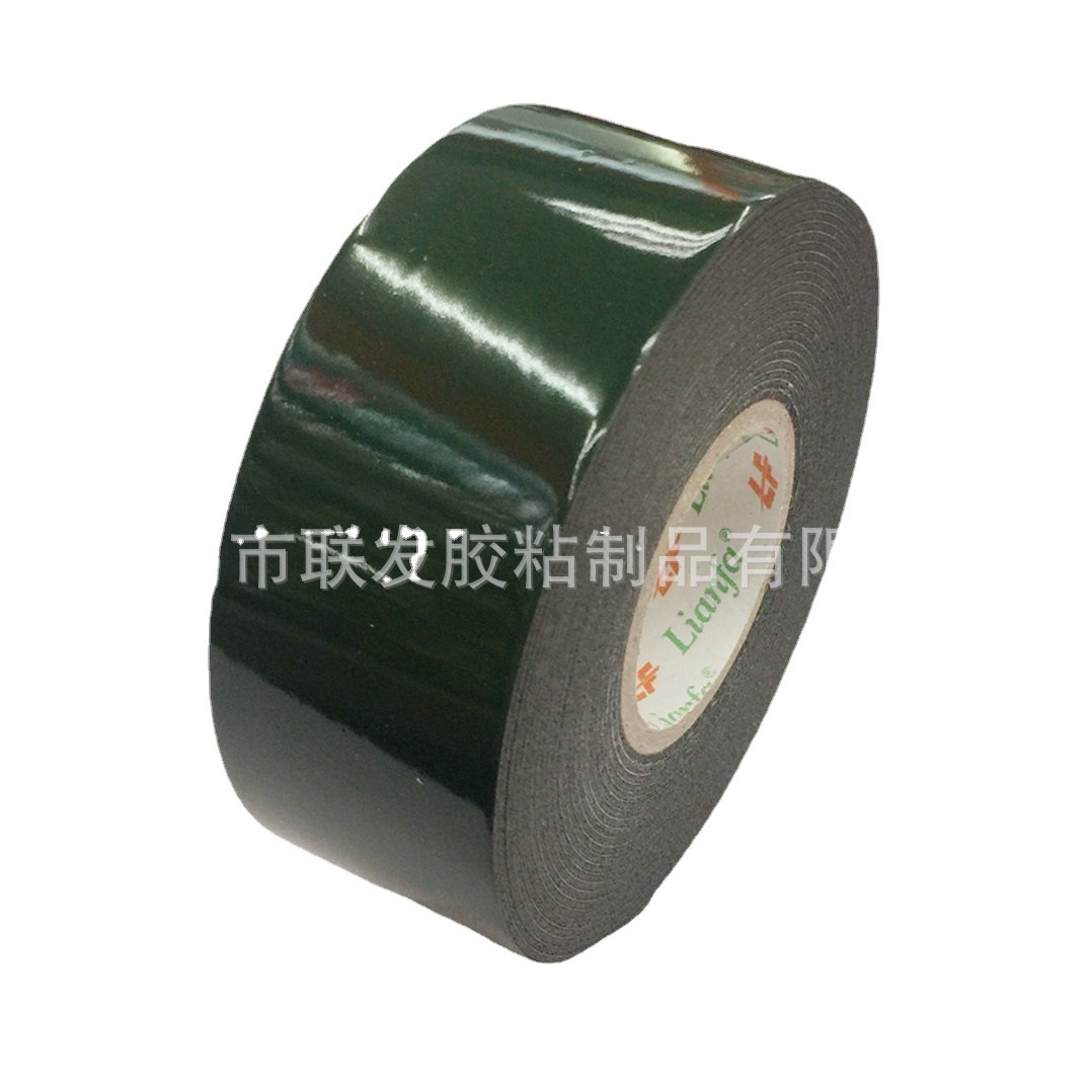 义乌联发双面密封胶汽车泡棉双面胶绿膜黑胶高粘海绵胶厂家销售