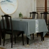 Gray-cotton and linen blue and white