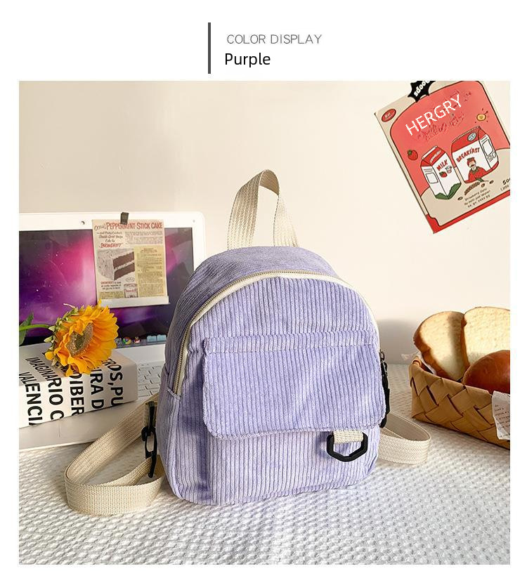 Damen Rucksack Im Vintage Look Aus Kord Für Schule Und Alltag_voghion.com