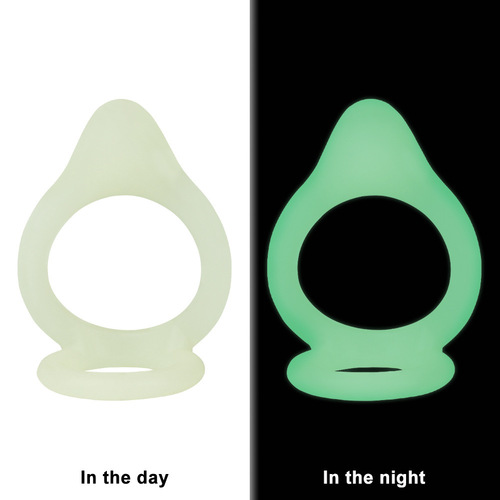 Adult sex toy fluorescent silicone cock ring, masturbation device, delay-enhancing locking ring—wholesale from cross-border factory
