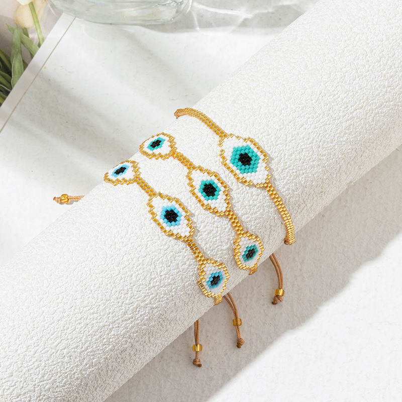 New ethnic style round evil eye miyuki bracelet handmade beach fashion bracelet for women