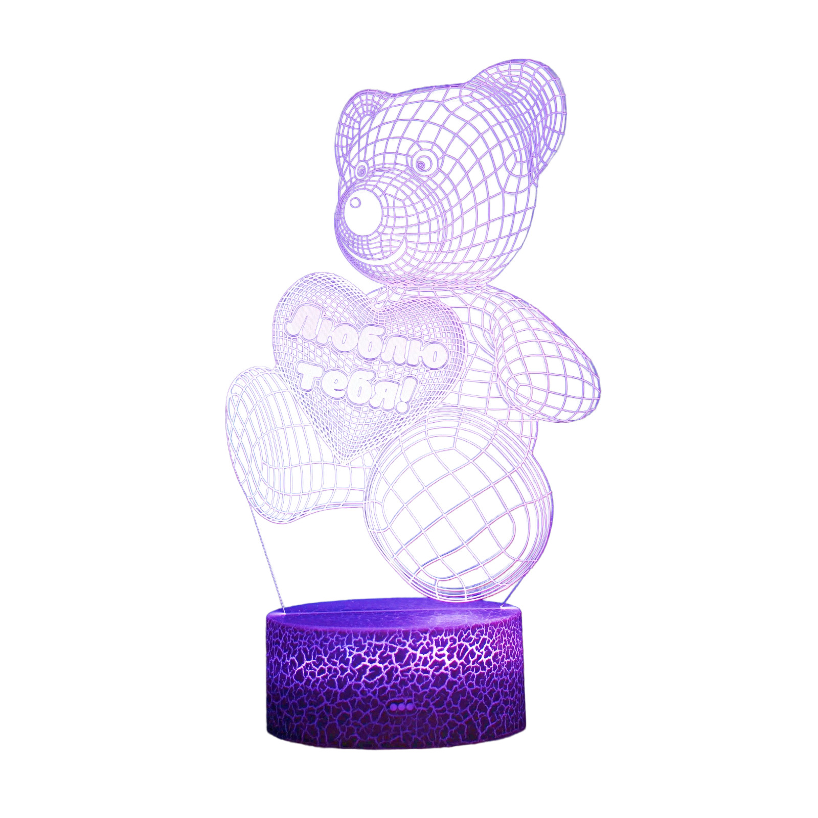 Lámpara 3D de la Serie Oso Corazón de Dibujos Animados, Lámpara LED, Regalo de San Valentín, Lámpara de Mesa, Proyección, Caja de Regalo Inteligente
