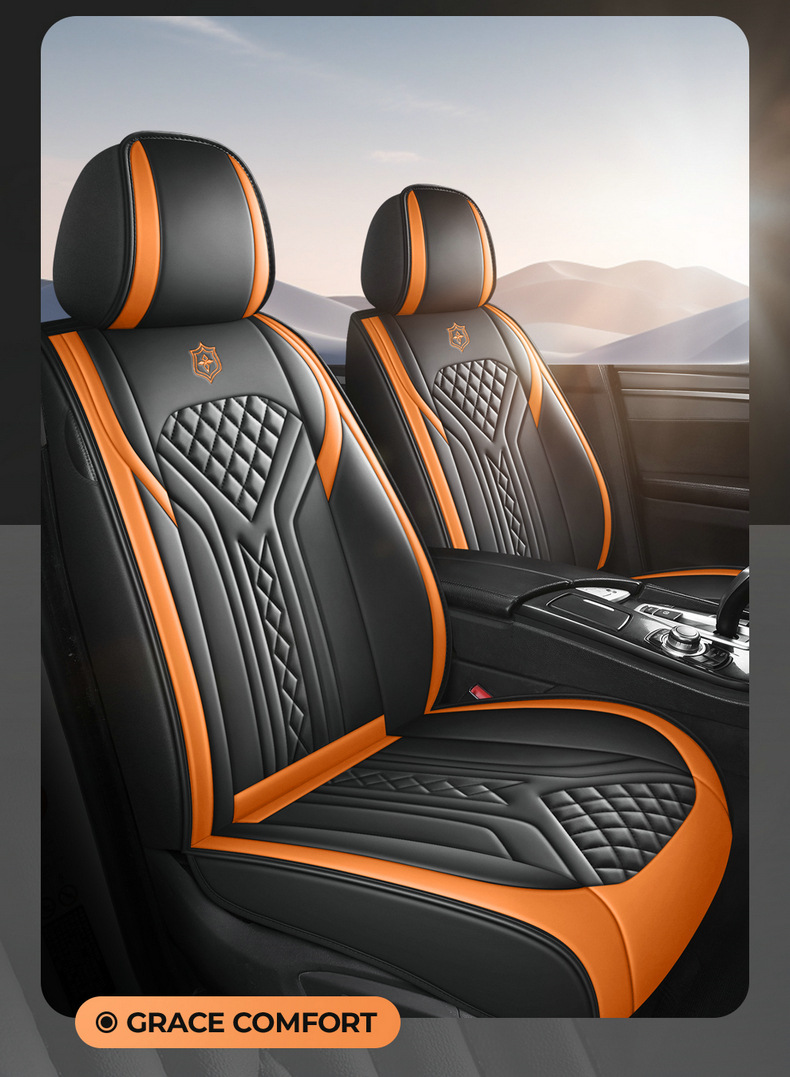 New Cross-Border Foreign Trade Car Seat Covers, Car Seat Cushions, All-Season Universal Full Leather Full-Cover Car Seat Cushions Wholesale