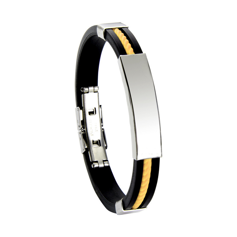 Yiwu joyería pequeña al por mayor botón de mariposa de verano pulido transfronterizo un hombre y una mujer joyería pequeño producto pulsera de acero inoxidable